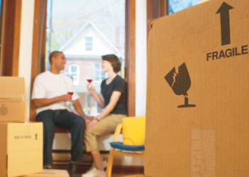 Couple moving house